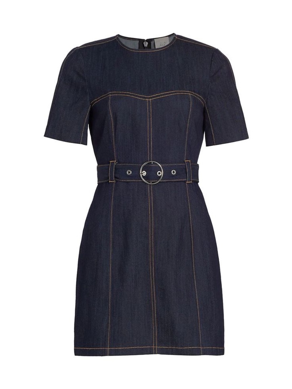Cinq a sept Siv Belted Jean Denim Mini dress western cottagecore utiluty 6